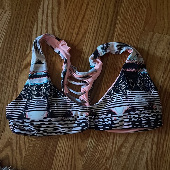 Pink Patterned Bathing Suit Brand: Tini Bikini Swimwear Size: XS (Top & Bottom) - Picture 7 of 9